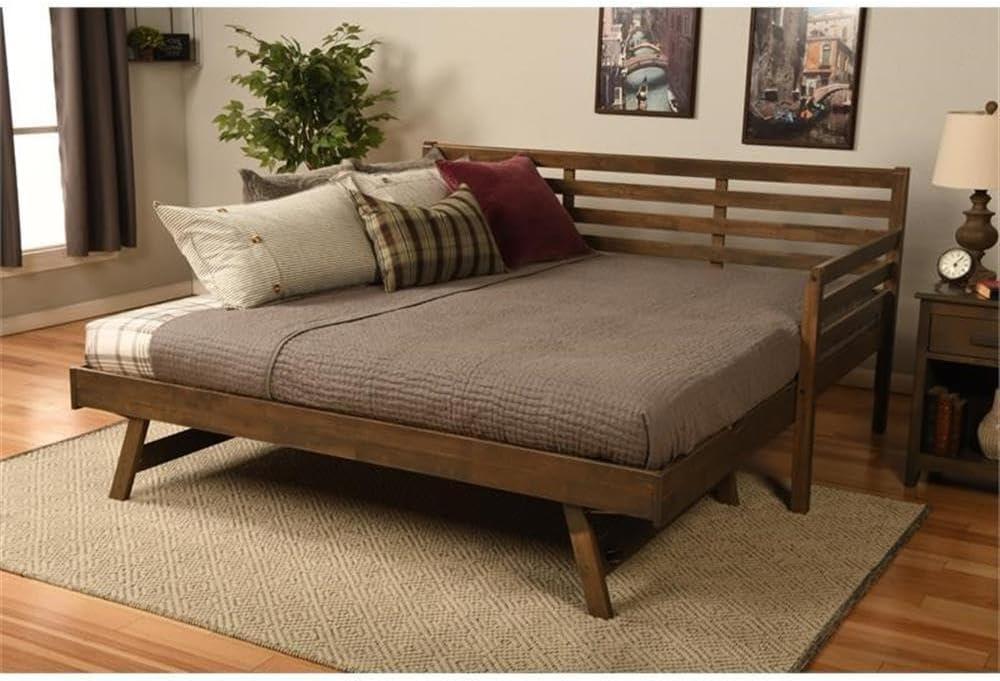Kodiak Furniture Twin to King Size Daybed in Wood in Rustic Walnut