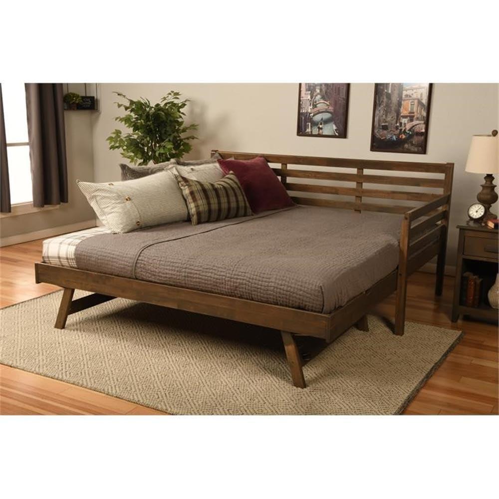 Kodiak Furniture Twin to King Size Daybed in Wood in Rustic Walnut