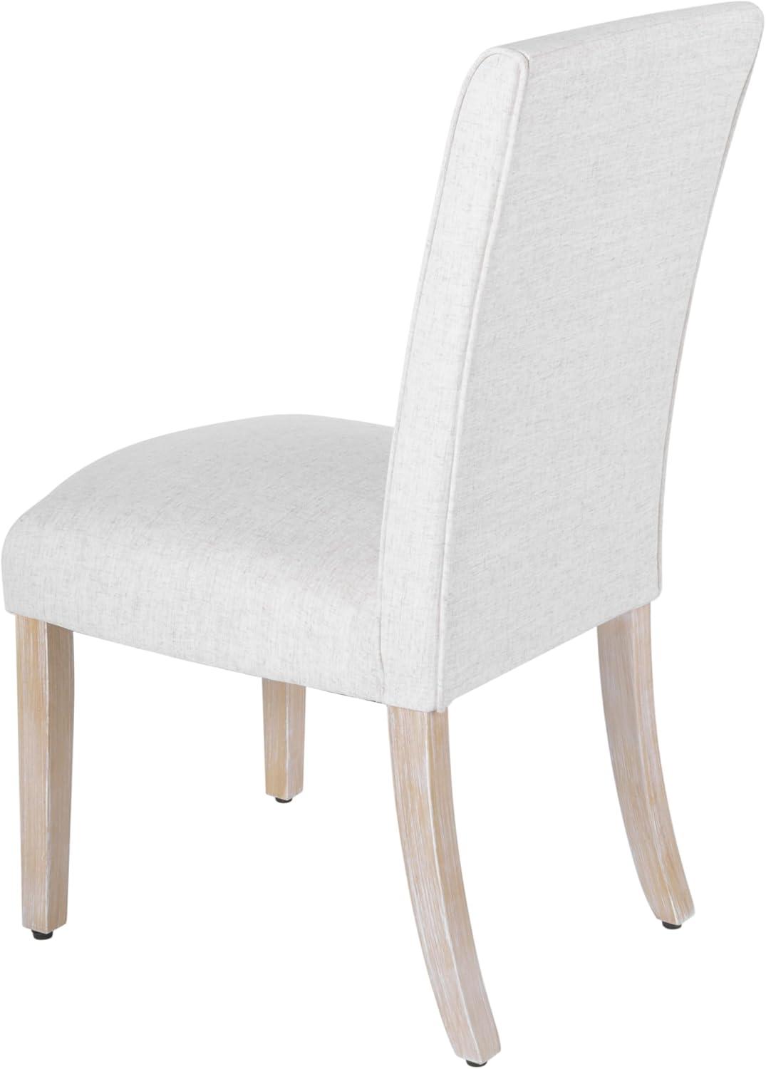 Set of 2 Scalloped Detail Dining Chairs Cream - HomePop
