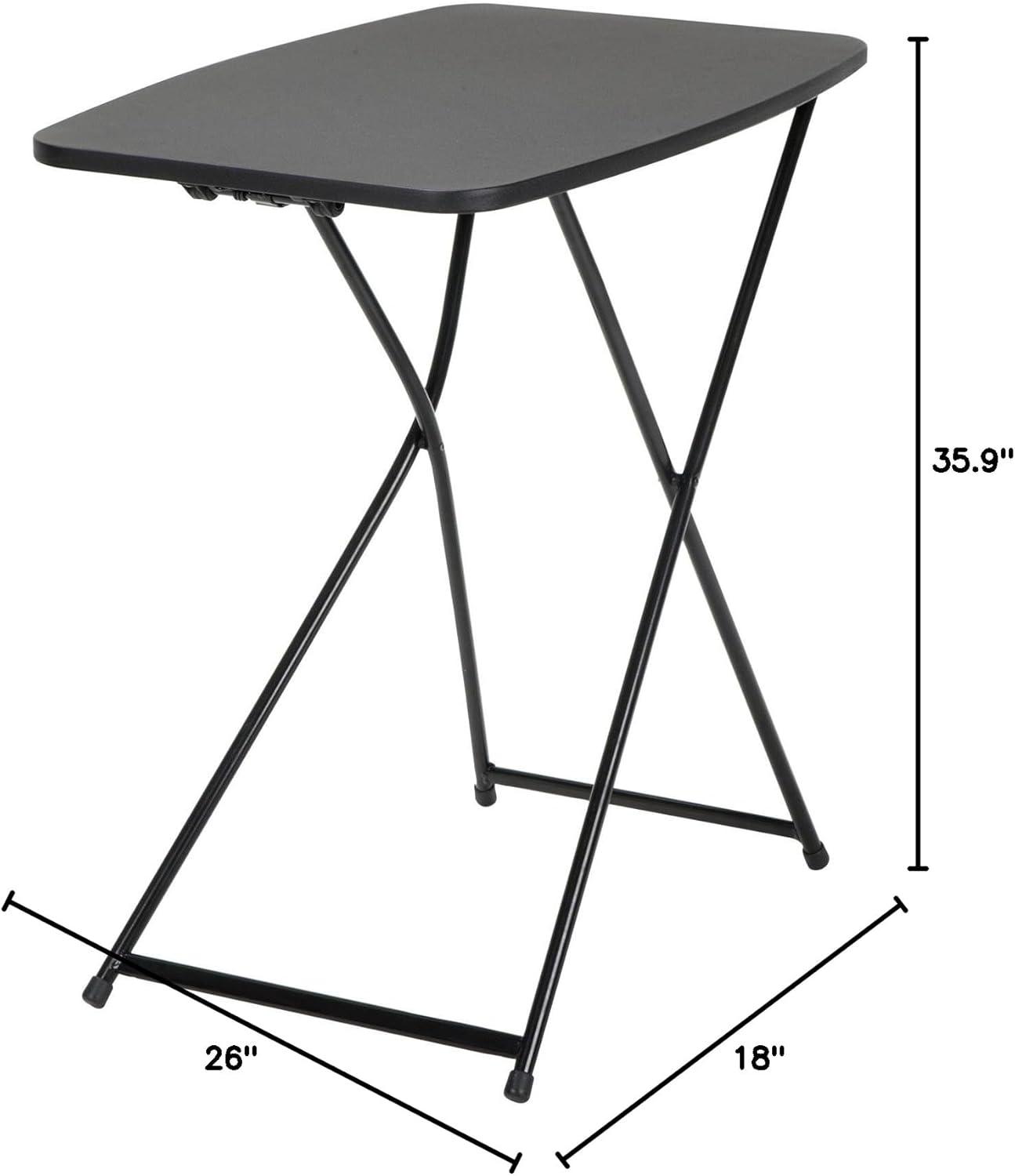 COSCO Personal Folding Activity Table, Multi-Purpose, Adjustable Height, Black, 2-Pack