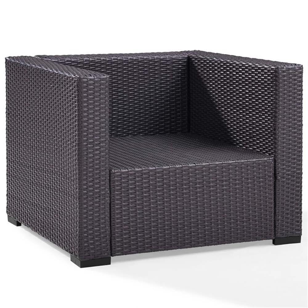 Biscayne Outdoor Wicker Armchair - Mocha - Crosley