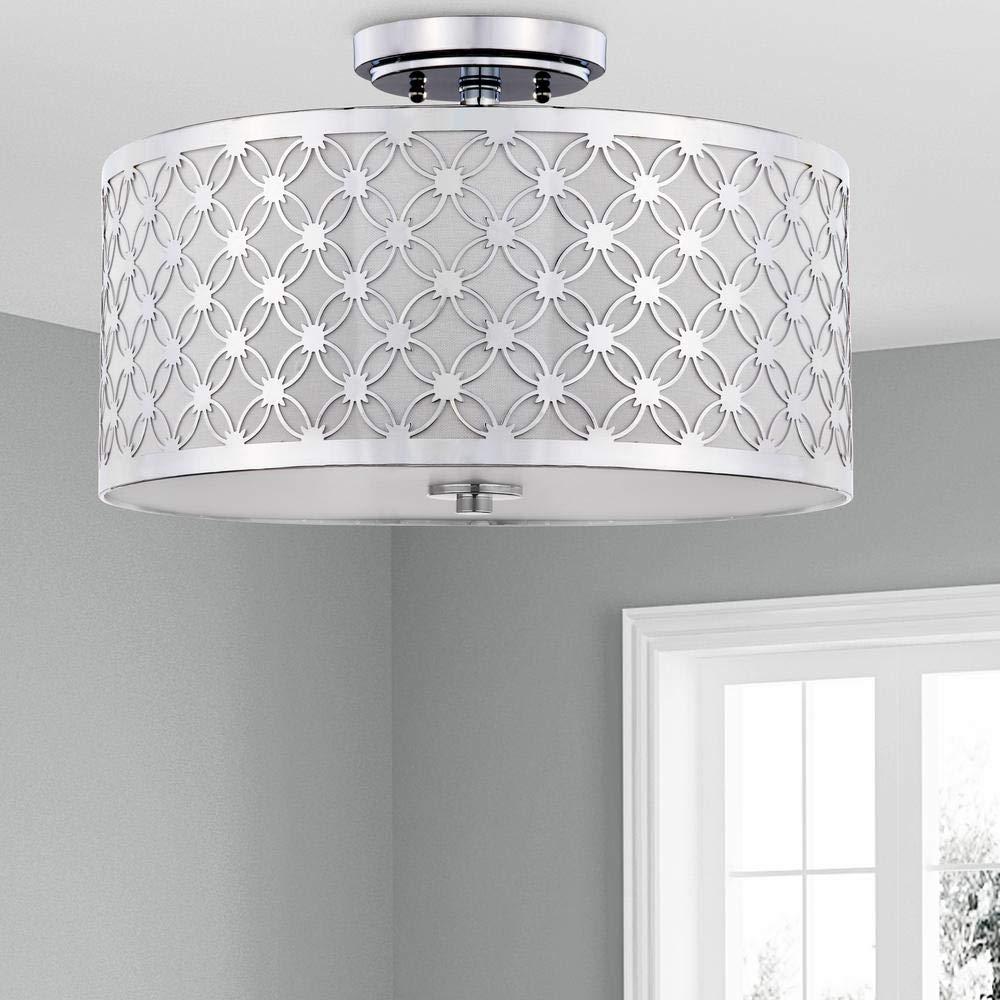 Hutch Flush Mount - FLU4002 - Chrome - Safavieh