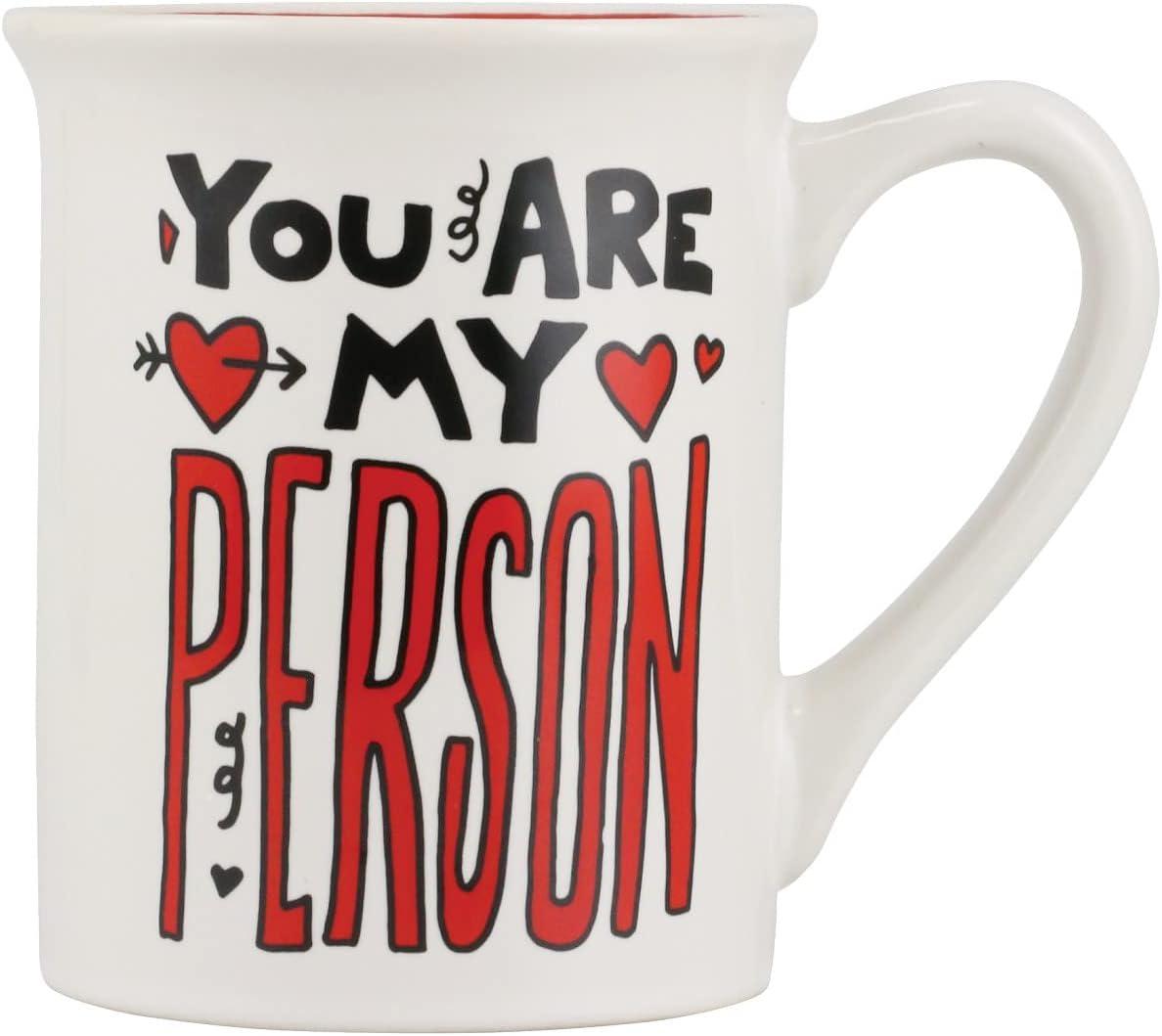 Enesco 6000503 Our Name Is Mud “Favorite Person” Stoneware Engraved Coffee Mug 16 oz White