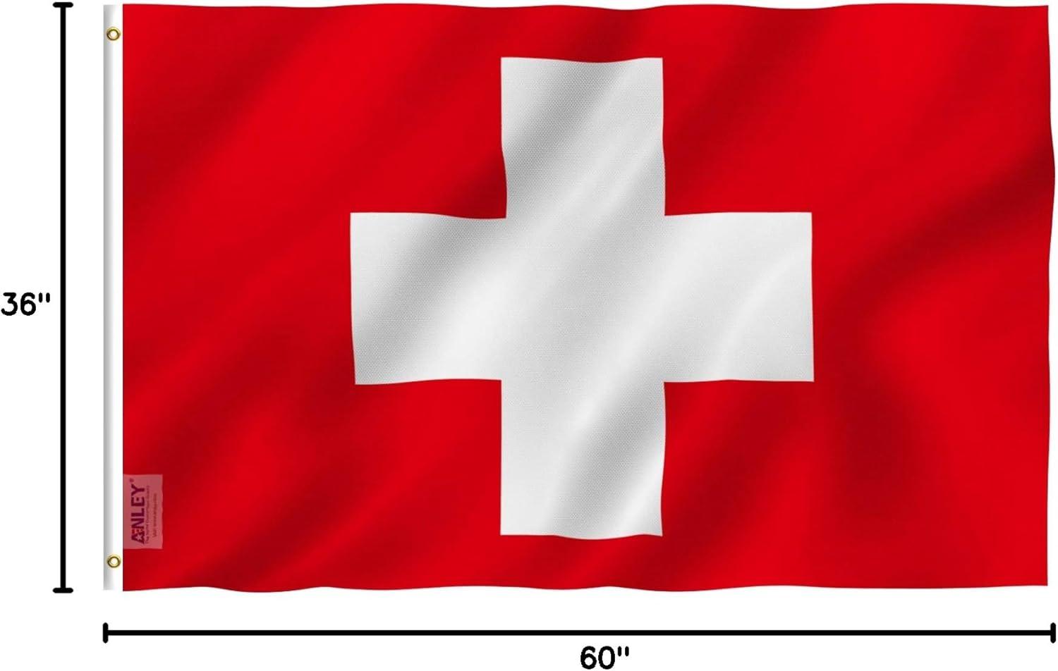 ANLEY 3x5 Foot Switzerland Flag - Swiss Flags Polyester