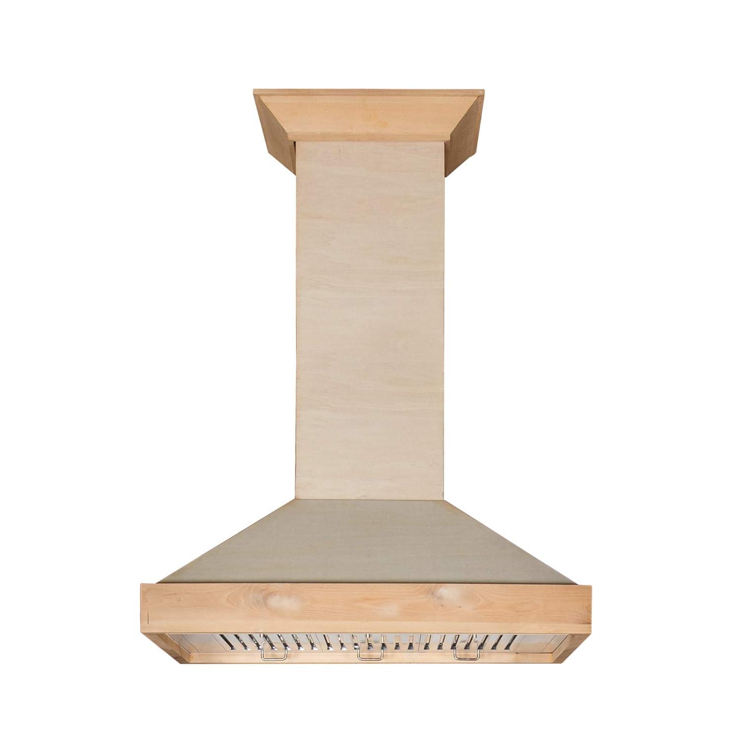 ZLINE 30 in. Convertible Vent Wooden Wall Mount Range Hood in Antigua & Walnut