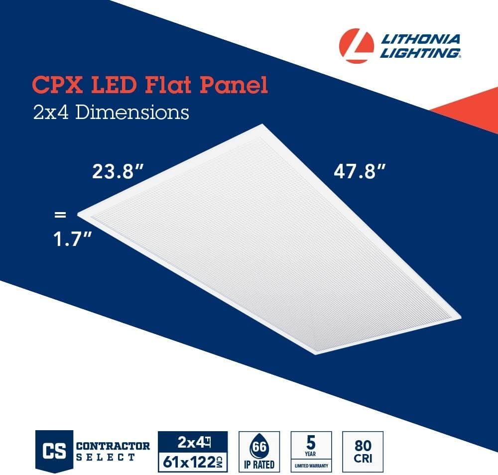 Lithonia Lighting Dimmable Rectangle Flat Panel Ceiling Light