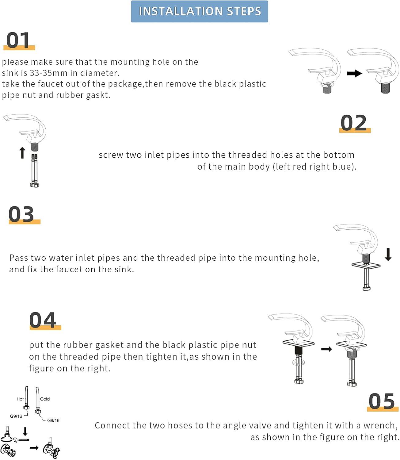 Bathroom Sink Faucet Modern Single Hole 1-Handle Faucet, Matte Black Solid Brass Faucets,Unique Bathroom faucets Mixer Tap