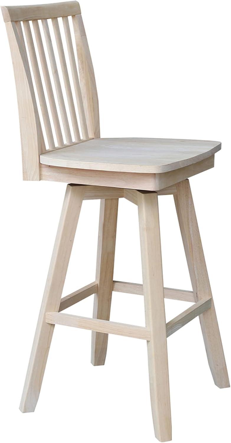 International Concepts Mission Bar Stool, 30", Ready to Finish