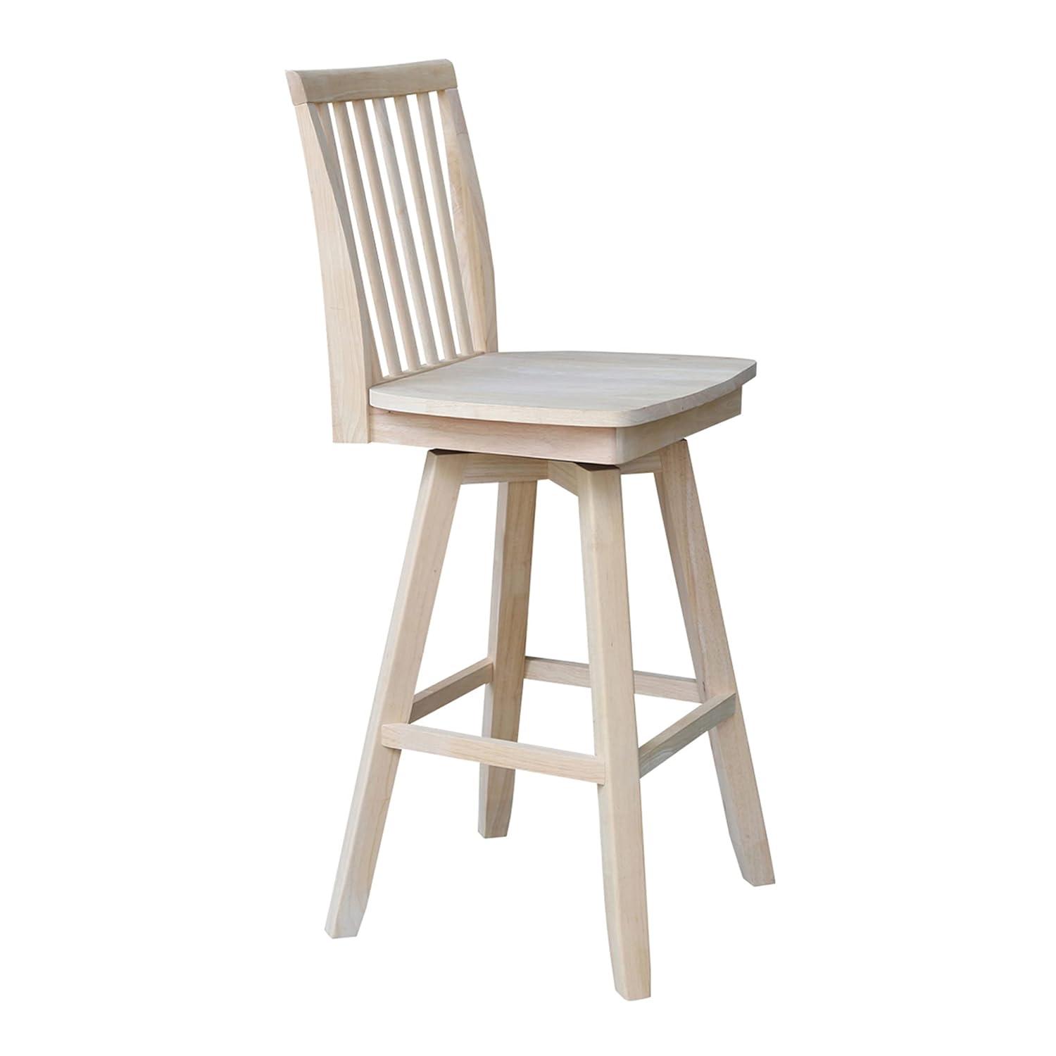 International Concepts Mission Bar Stool, 30", Ready to Finish