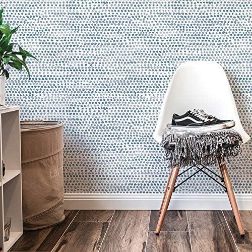 Tempaper Moire Dots Light Tan Peel and Stick Wallpaper, 20.5" x 16.5'