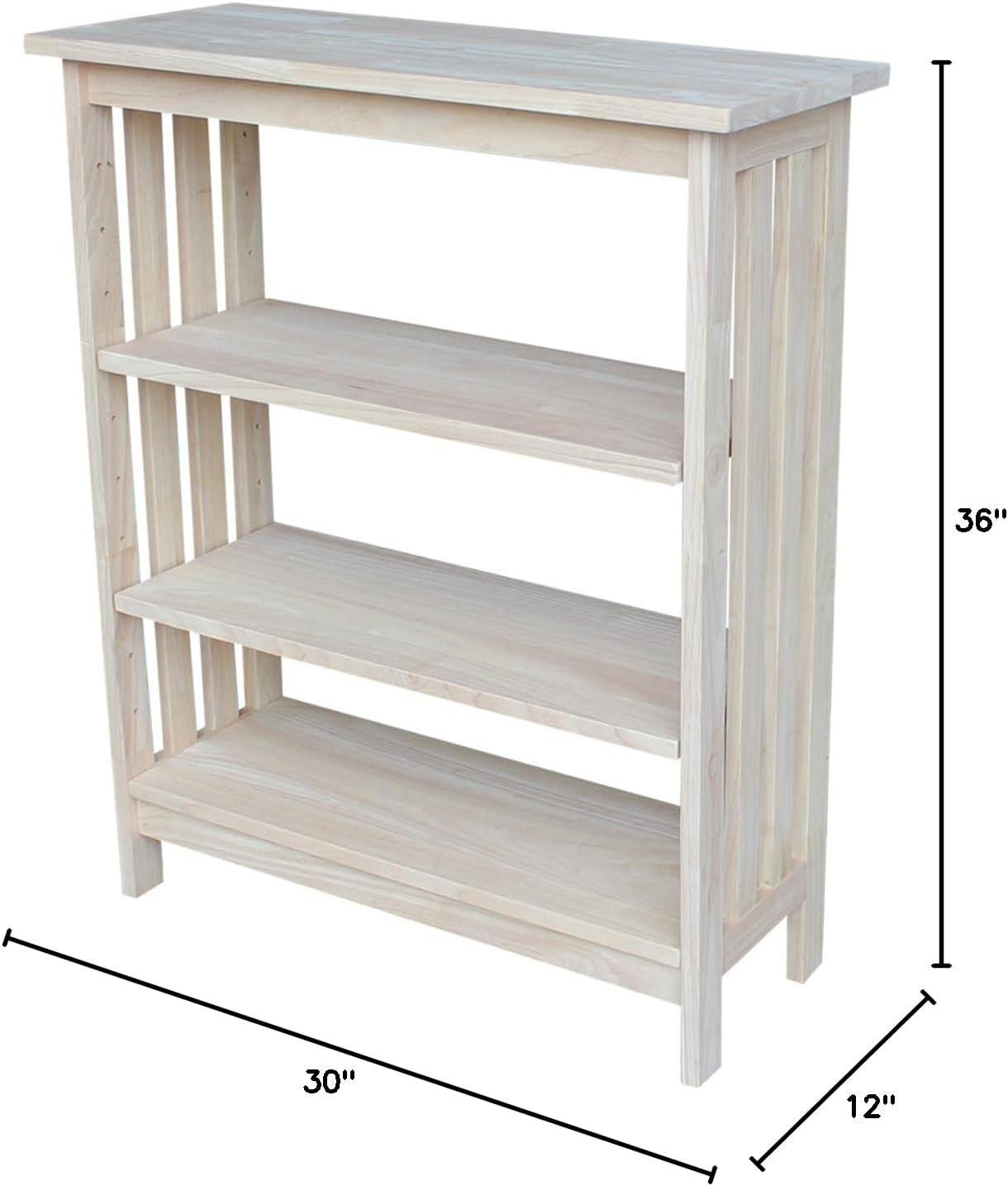 International Concepts Solid Wood Mission Shelf Unit - 3 Tier