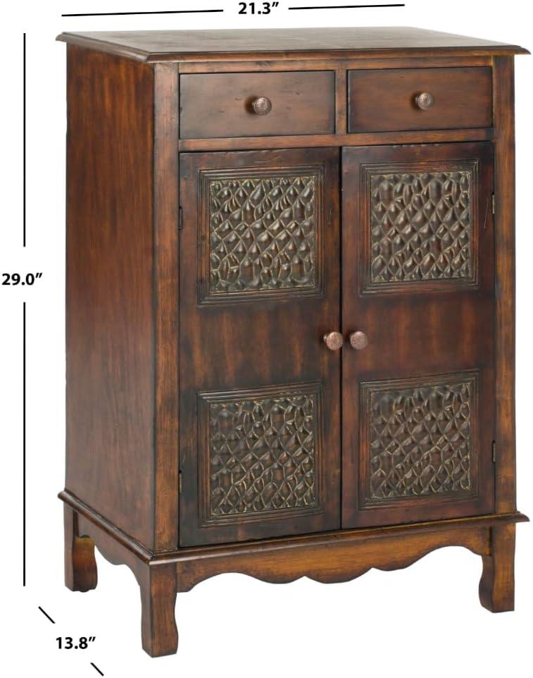 Evrychou Solid Wood Accent Cabinet