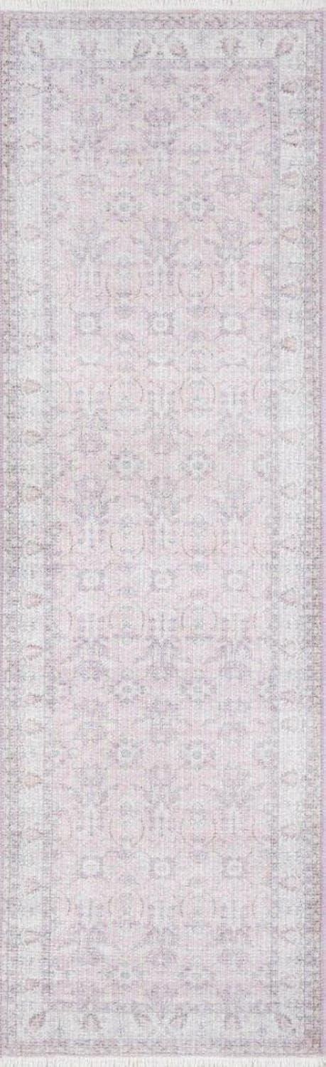 Vintage Charm Pink Cotton-Blend 2' x 3' Area Rug