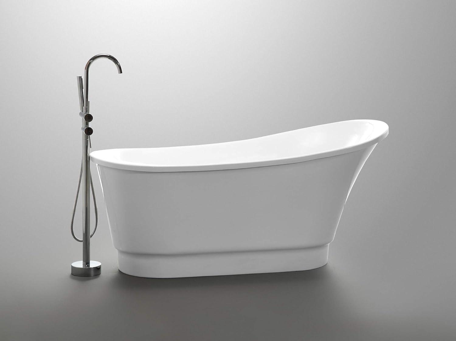 Prima Series 67'' x Freestanding Soaking Acrylic Bathtub