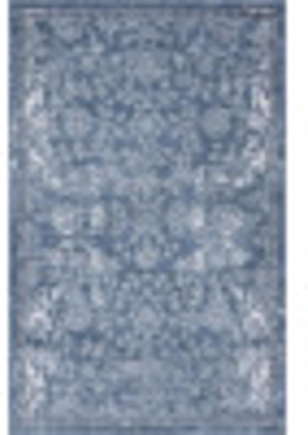 Unique Loom Albany Portland Rug Blue/Gray 5' 3" x 8' Rectangle Floral Farmhouse Perfect For Living Room Bed Room Dining Room Office