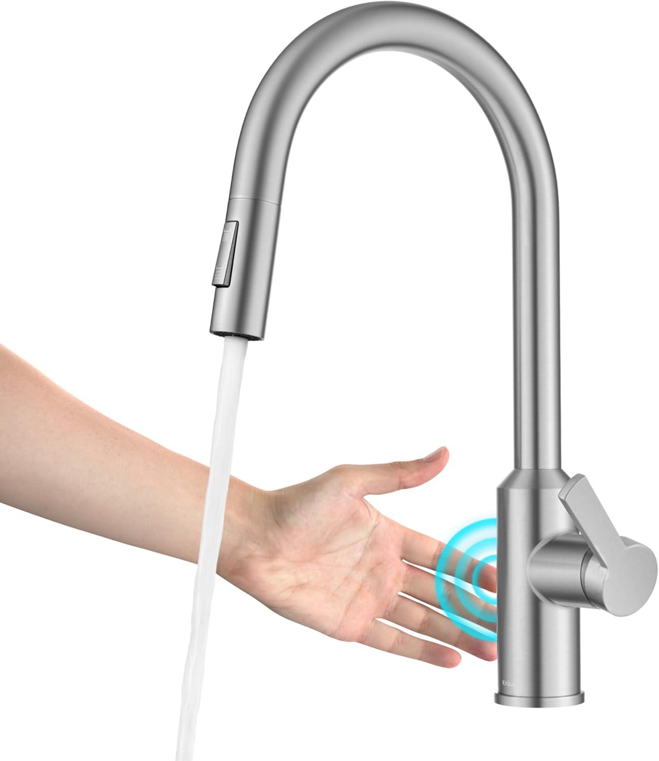 KRAUS Oletto Touchless Sensor Pull-Down Single Handle Kitchen Faucet