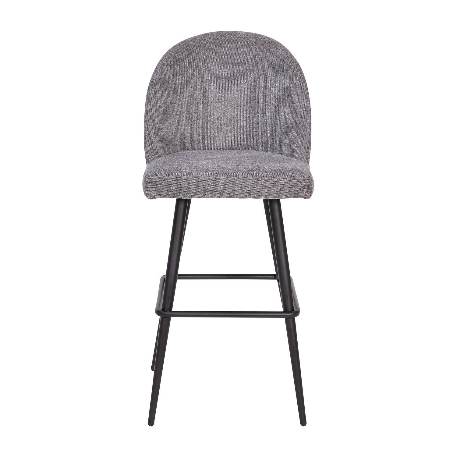 Flash Furniture Lyla Commercial Grade Modern Armless Barstools with Contoured Backrest, Steel Frame and Integrated Footrest - Set of 2