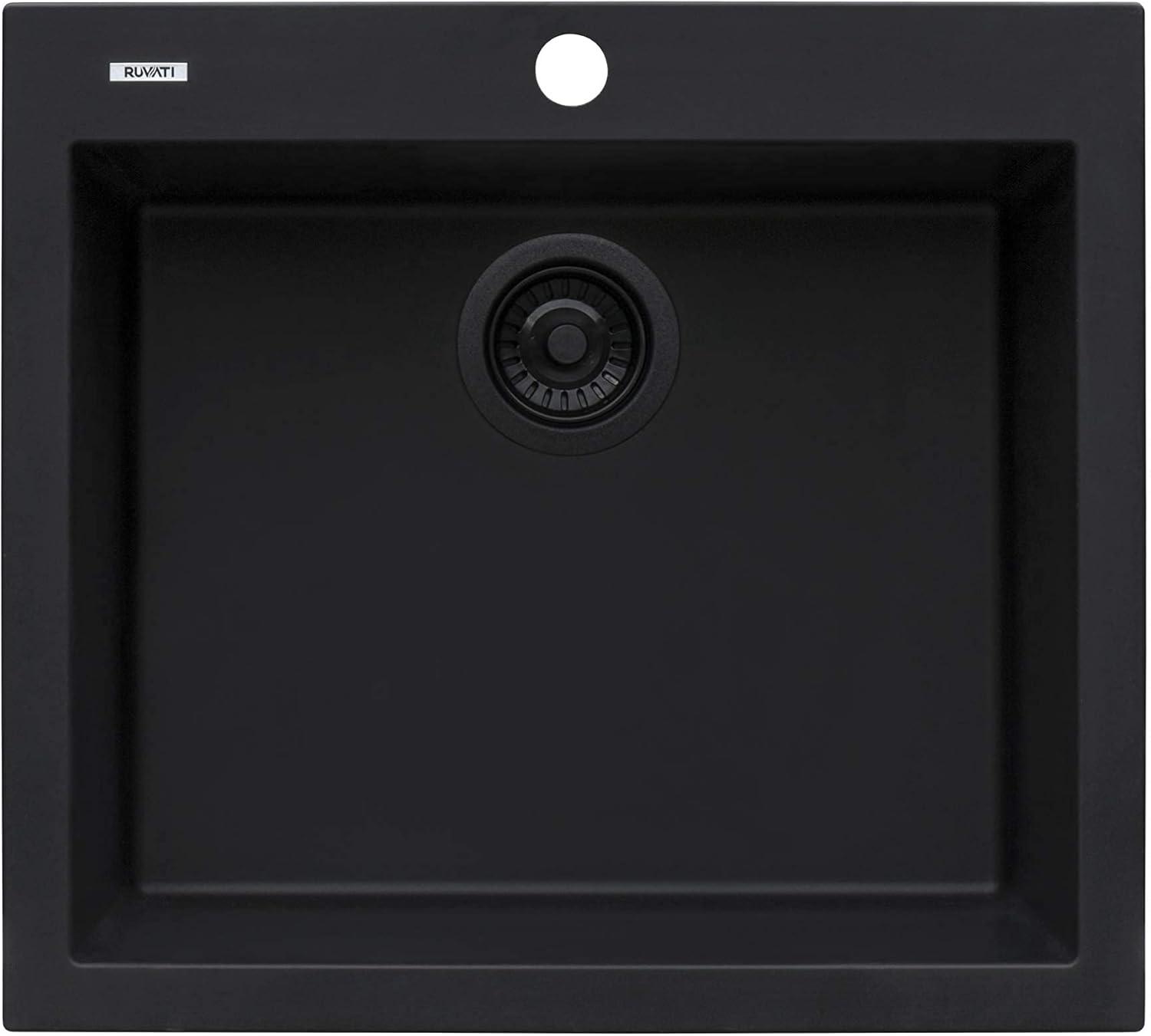 Ruvati epiGranite Drop-in Topmount Granite Composite Kitchen Sink