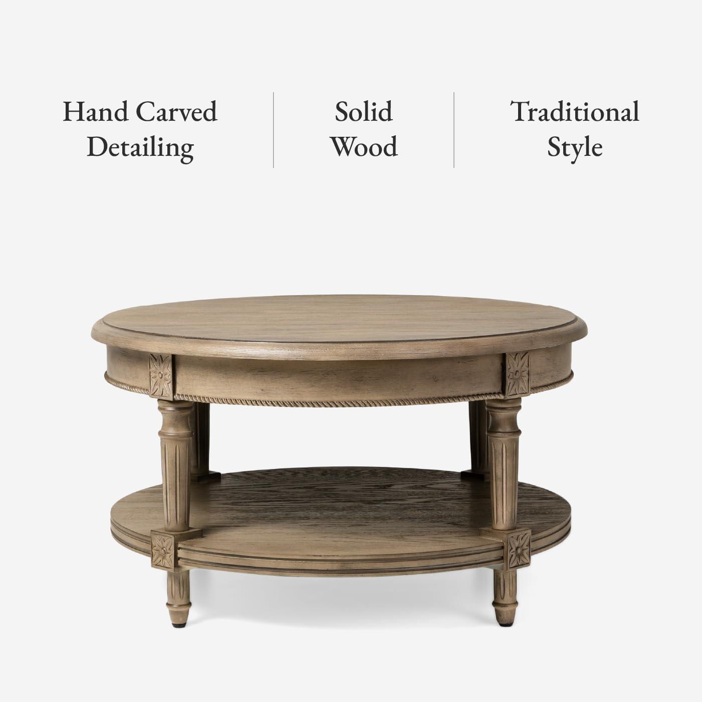 Maven Lane Maven Lane Pullman Round Wooden Coffee Table