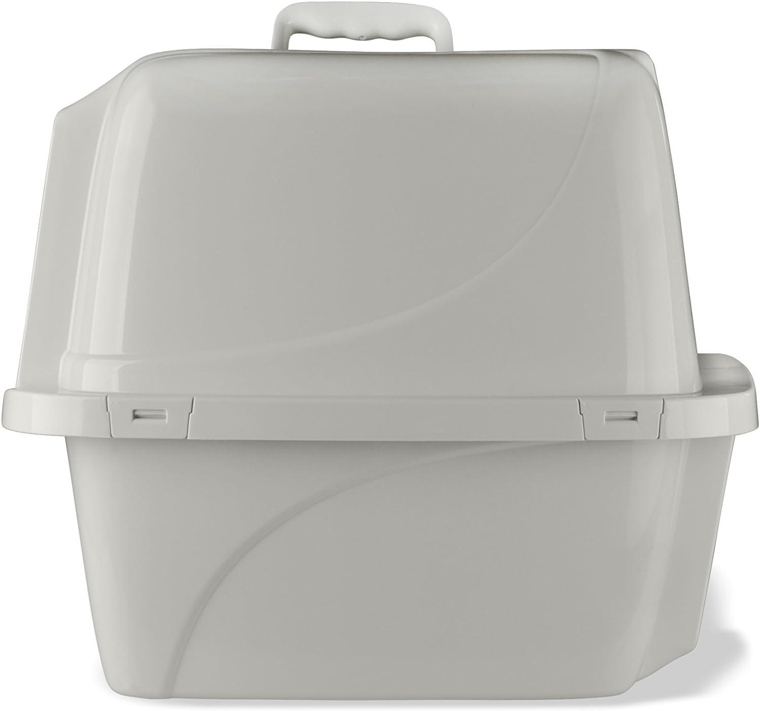 Van Ness Plastics Enclosed Cat Litter Box White, LG