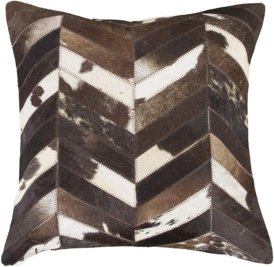 eRug Outlet Torino Leather/Suede Throw Square Pillow Cover & Insert