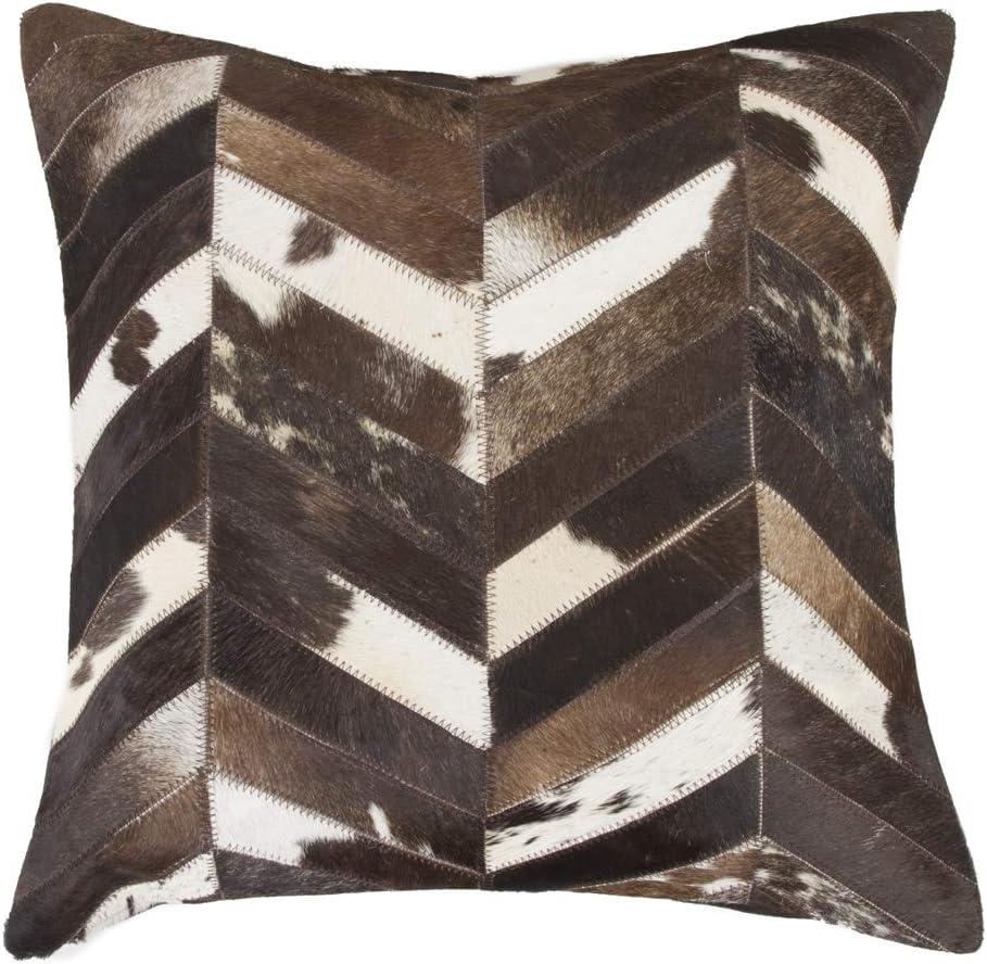 Torino Leather/Suede Throw Square Pillow Cover & Insert