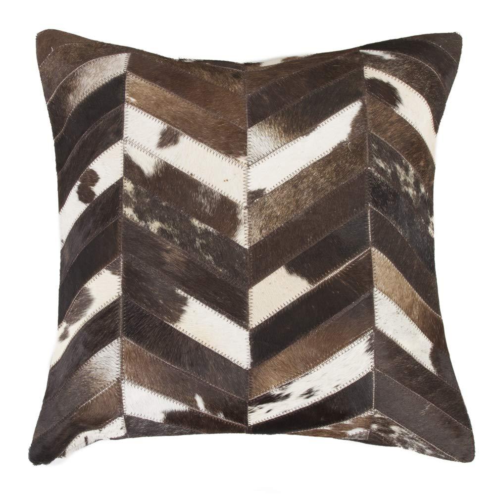 eRug Outlet Torino Leather/Suede Throw Square Pillow Cover & Insert