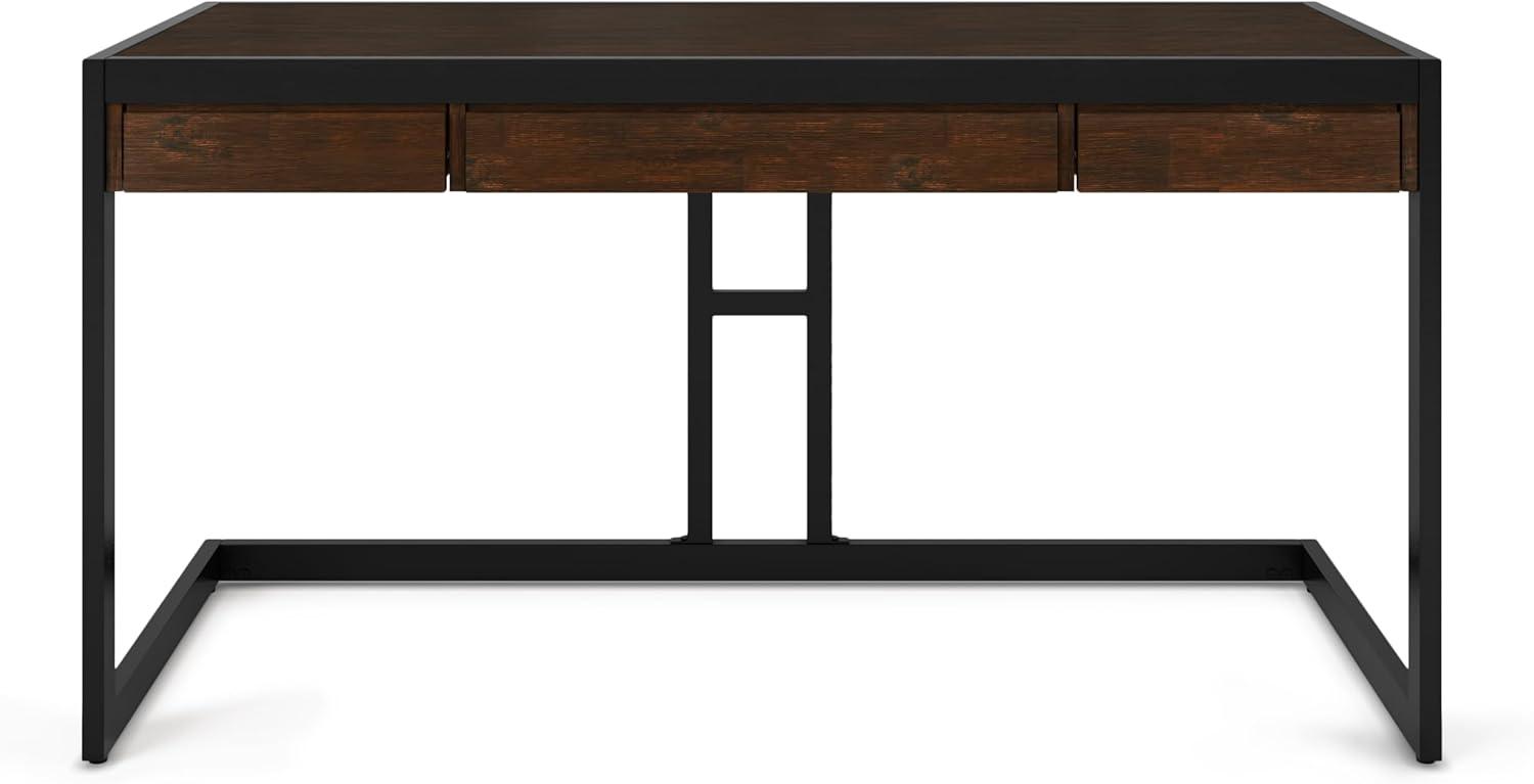 Simpli Home Erina SOLID ACACIA WOOD Desk in Farmhouse Brown