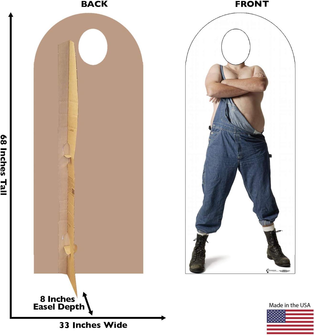 Hillbilly Life-Size Cardboard Cutout Stand-in with Denim Overalls