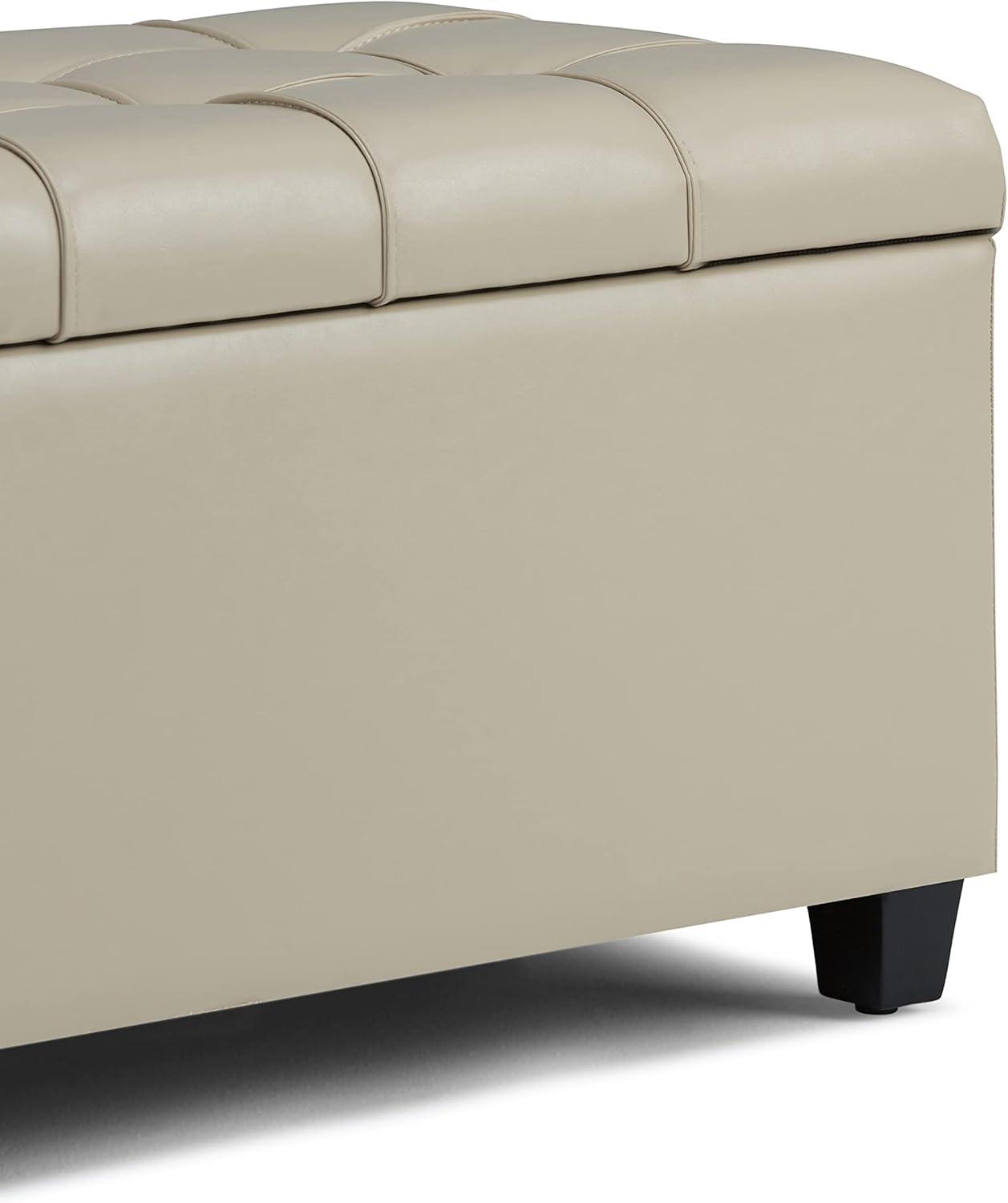 Edwinton Faux Leather Storage Ottoman