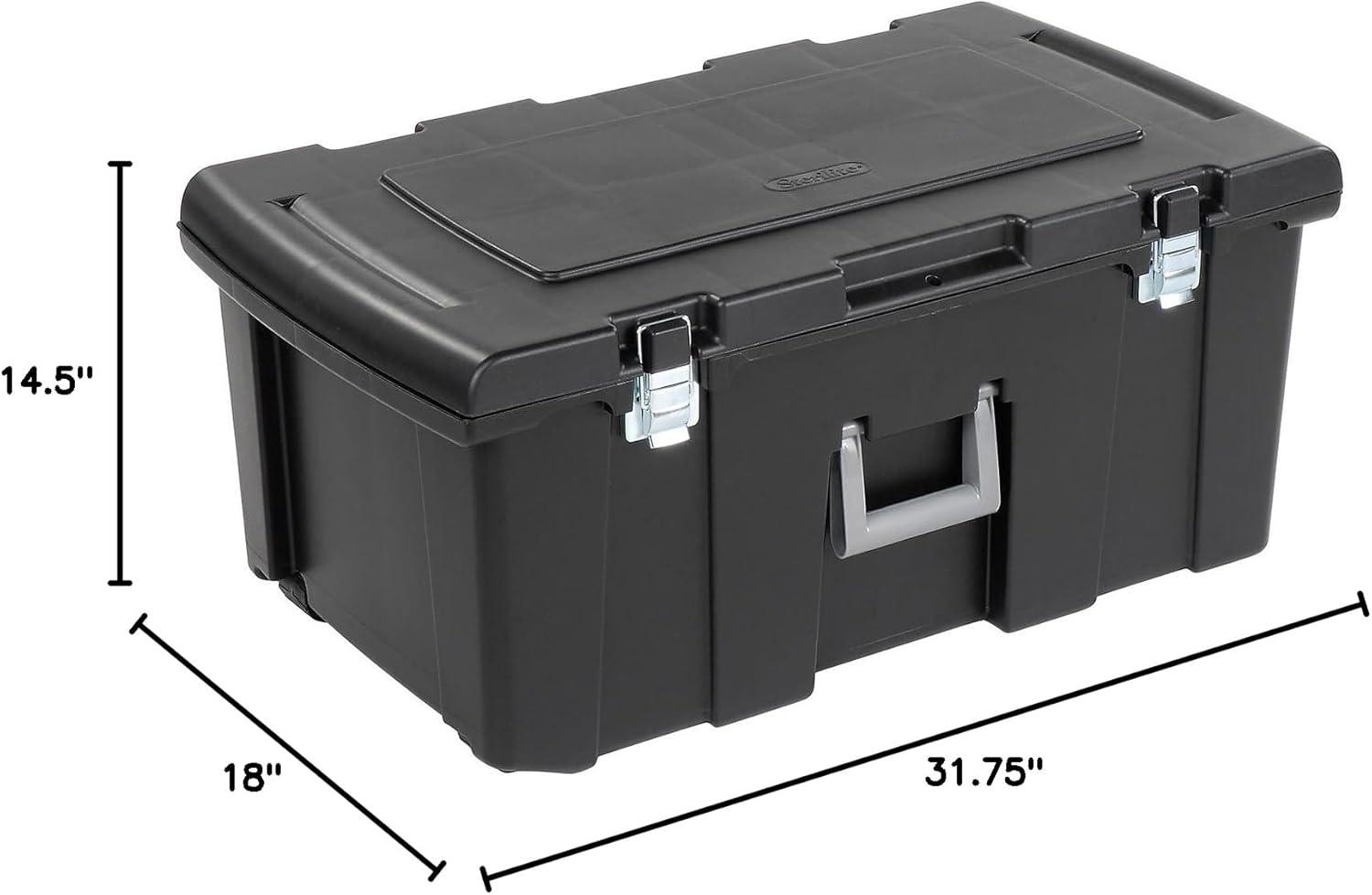 Sterilite Footlocker Plastic Adult, Black