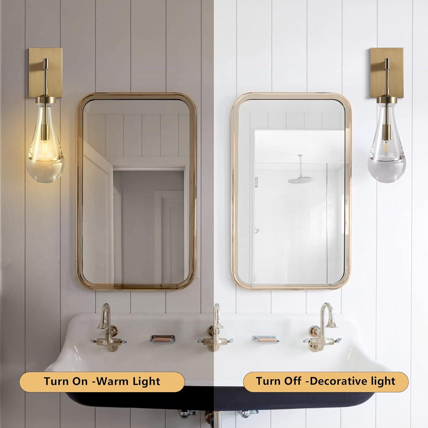 Raindrop Thick Crystal Arm Wall Sconce