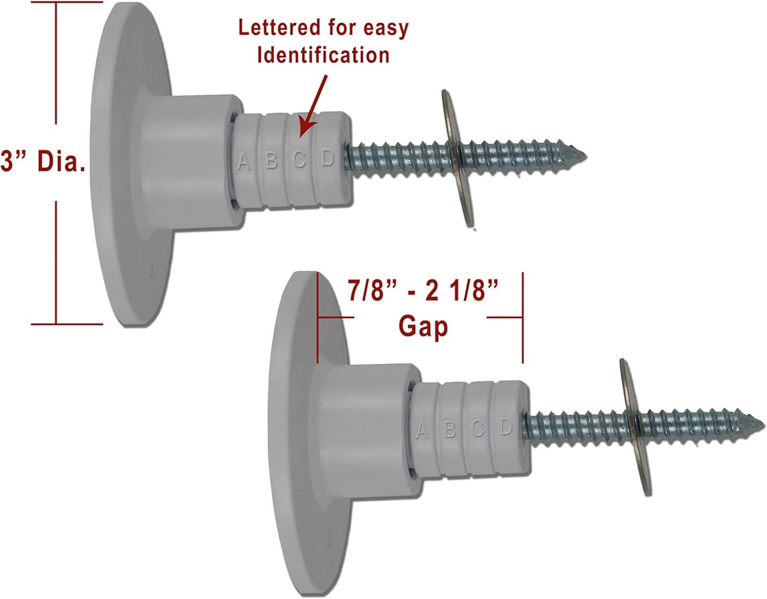 Solid Mount Grab Bar Kit - Patented Mounting Kit for Fiberglass Wall in Bathtubs & Showers/ANSI & ADA Standards/1 Kit Mounts 1 Grab Bar