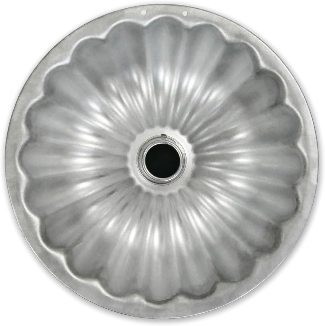 Silver Nonstick Silicone Scalloped Tube Cake Pan