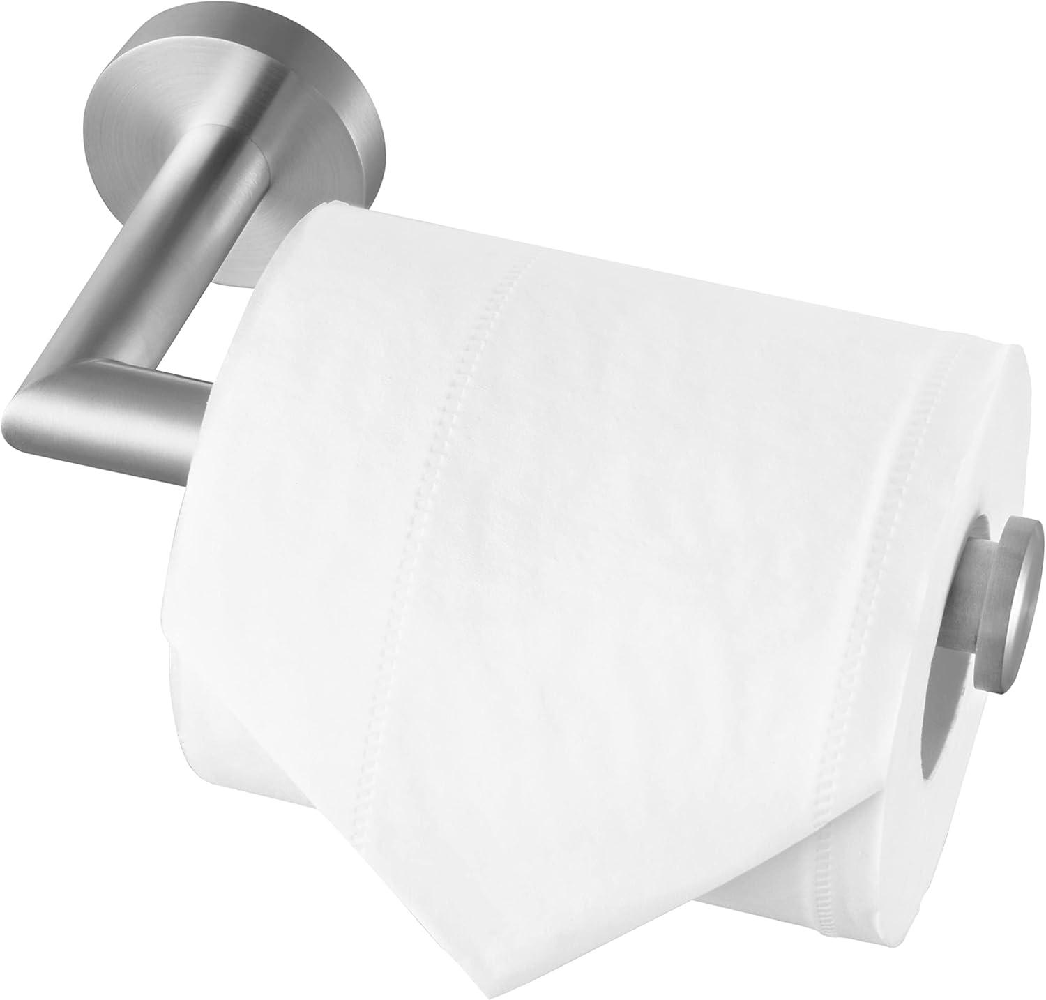 HITSLAM Toilet Paper Holder Wall Mount,Brushed Gold Toilet Paper Roll Holder for Bathroom