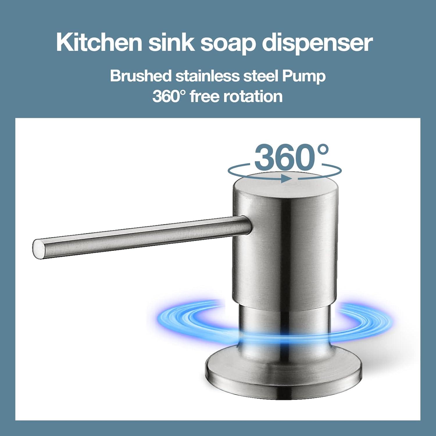 Soap Dispenser For Kitchen Sink In Polished Chrome