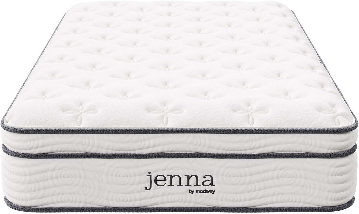 Modway Jenna 10" Innerspring and Foam Twin XL Mattress in White