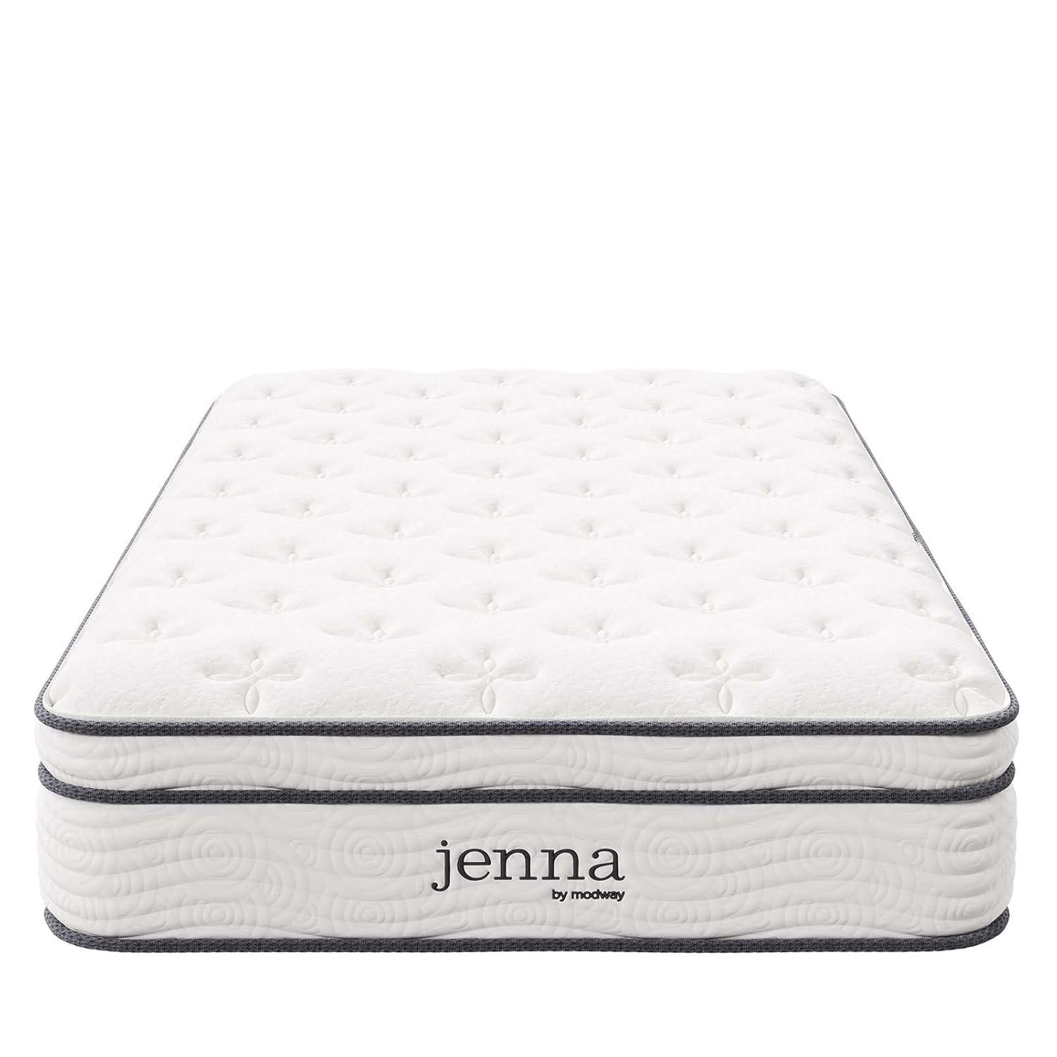 Modway Jenna 10" Innerspring and Foam Twin XL Mattress in White