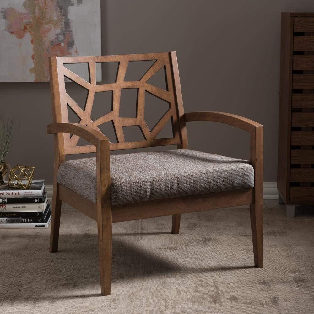 Jennifer Modern Lounge Chair Gray - Baxton Studio: Upholstered Polyester, Hardwood Frame, Spot Clean