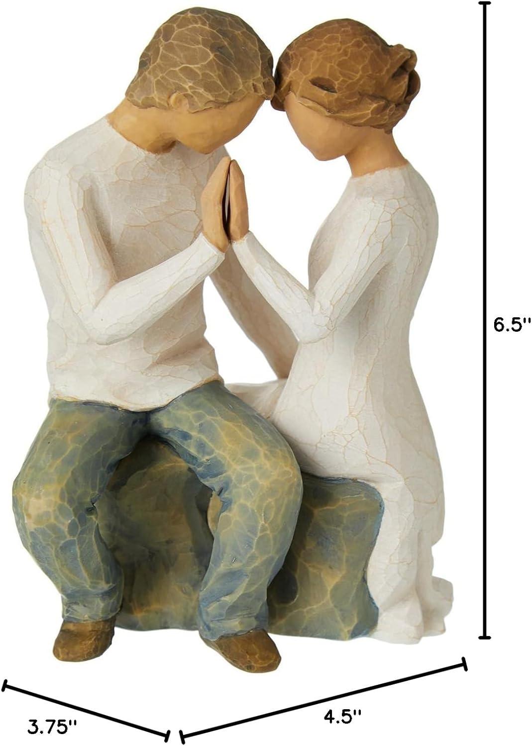 Willow Tree Around You, just The Nearness of You, A Romantic Expression of Love, A Gift for Wedding, Anniversary, for Marriage or Couples, Sculpted Hand-Painted Figure