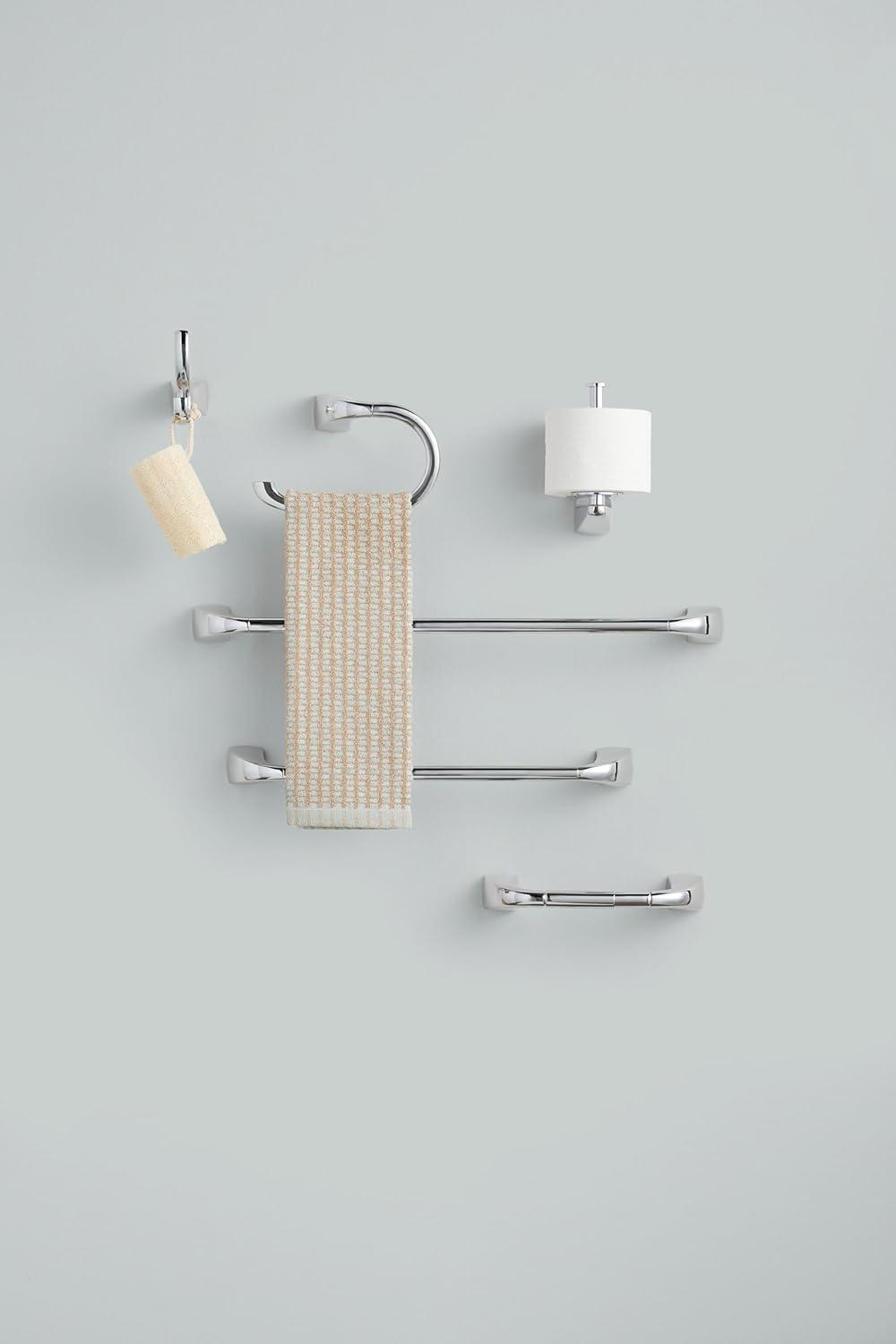 Gerber Gilde 18 in. Bathroom Towel Bar, Wall Mounted Metal Towel Holder, Includes Mounting Hardware and Template, Durable and Corrosion Resistant Finish, Modern Towel Rack Bath Accessory