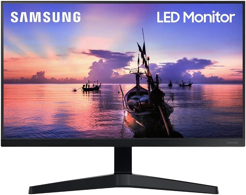 Samsung 24" FHD IPS Computer Monitor, AMD FreeSync,  HDMI & VGA (T350 Series) - Dark Blue/Gray