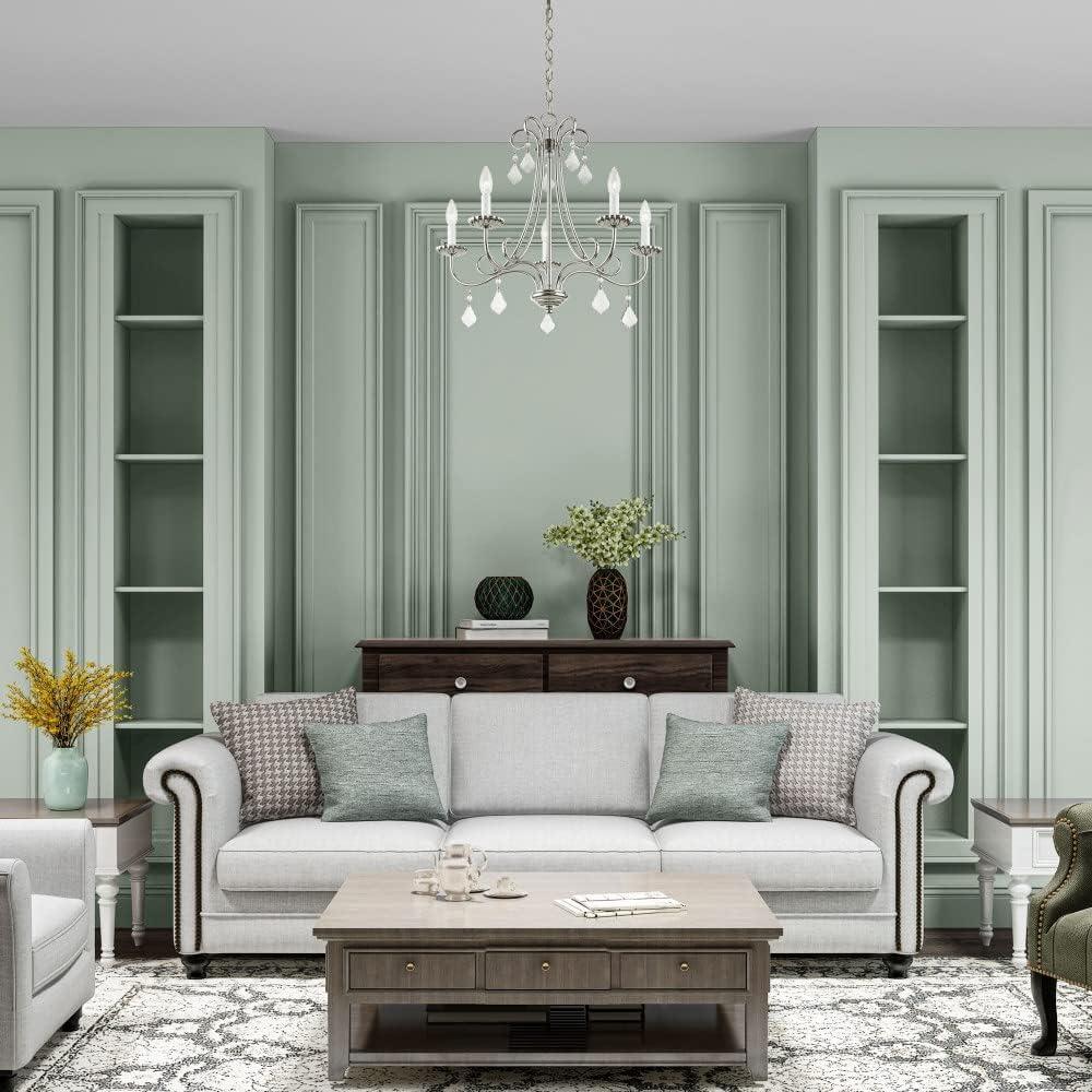 Livex Lighting 40875-05 Transitional Five Light Chandelier from Daphne Collection Finish, Polished Chrome, 22.25