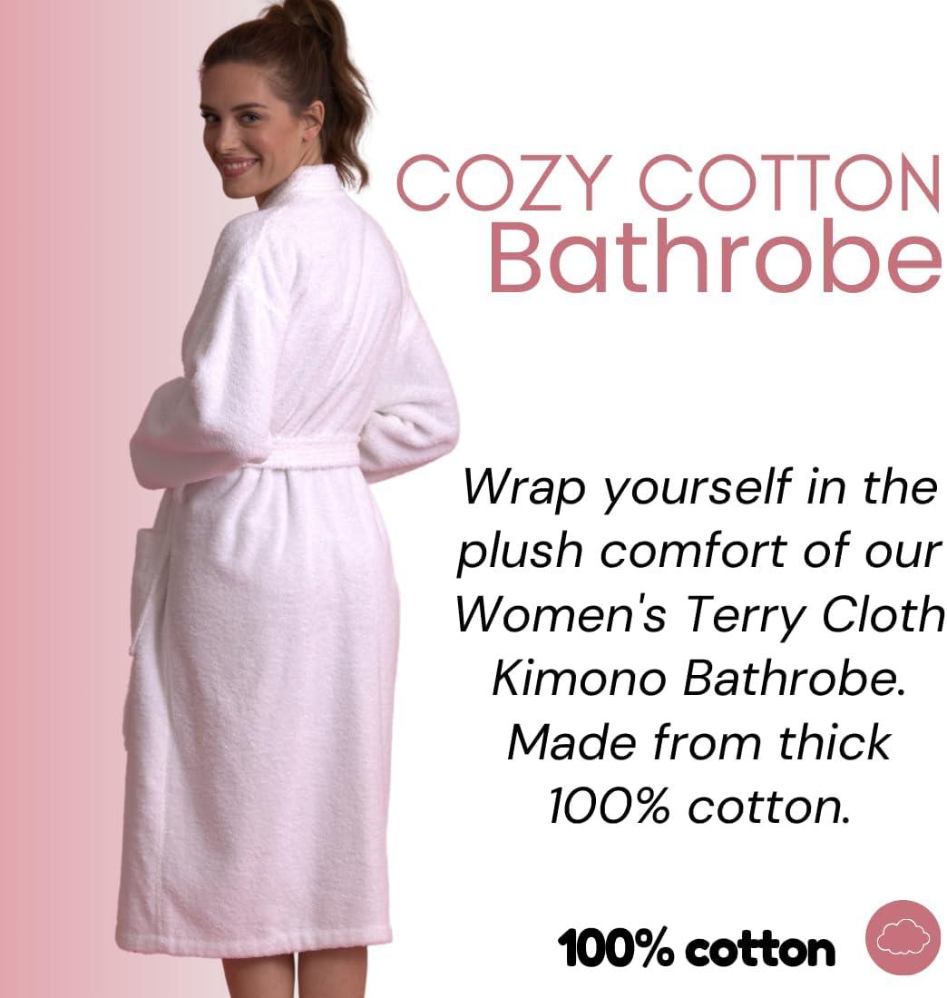 Ingobert Cotton Terry Cloth Mid-Calf Bathrobe with Pockets