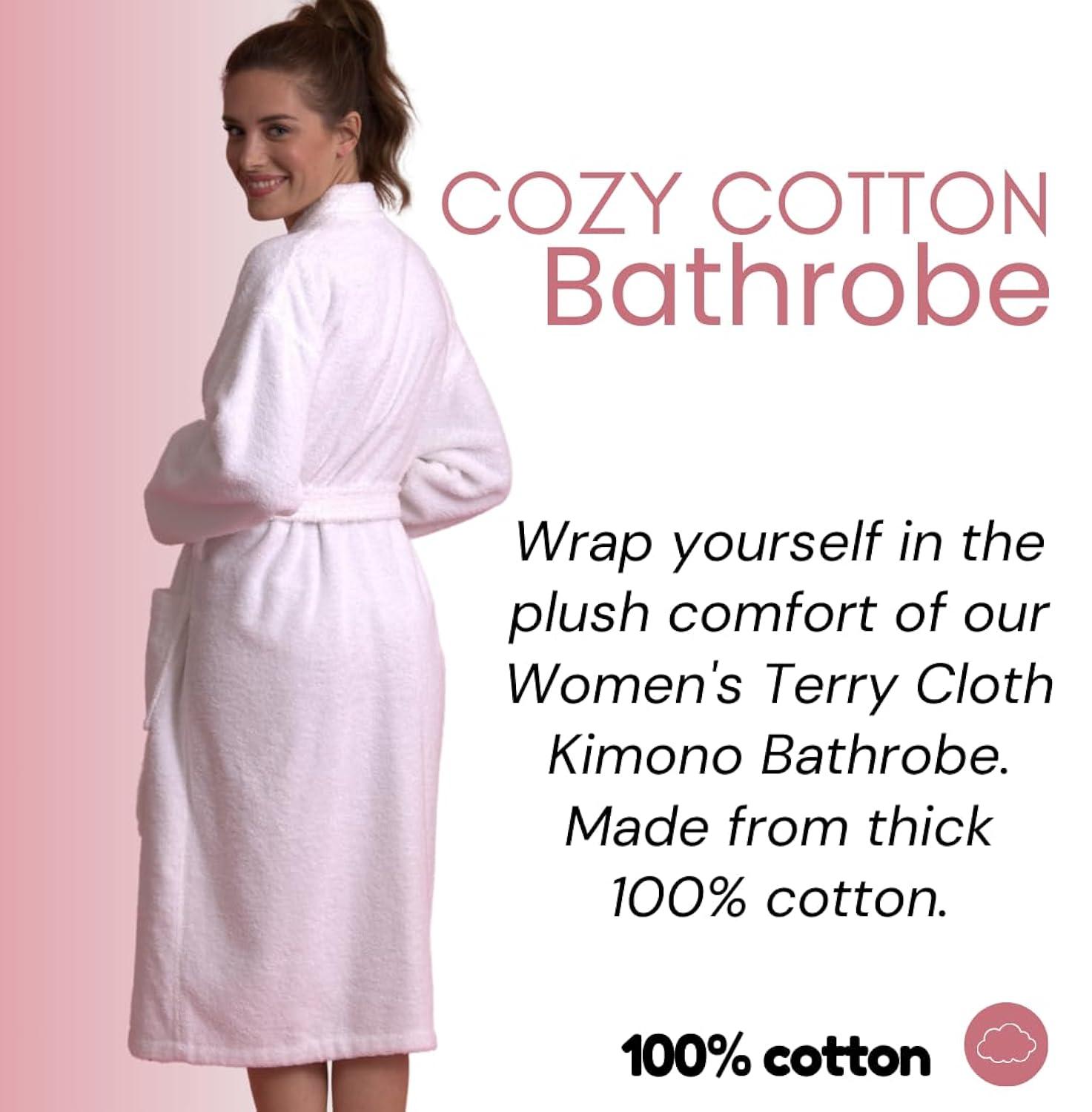 Ingobert Cotton Terry Cloth Mid-Calf Bathrobe with Pockets