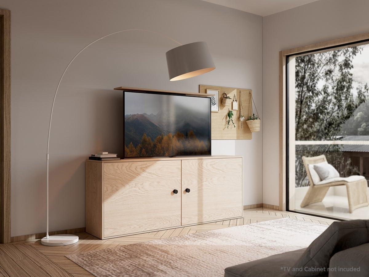 Monoprice Motorized TV Lift Stand for TVs between 37in to 65in, Max Weight 110lbs, VESA Capability up to 600x400 - Commercial Series