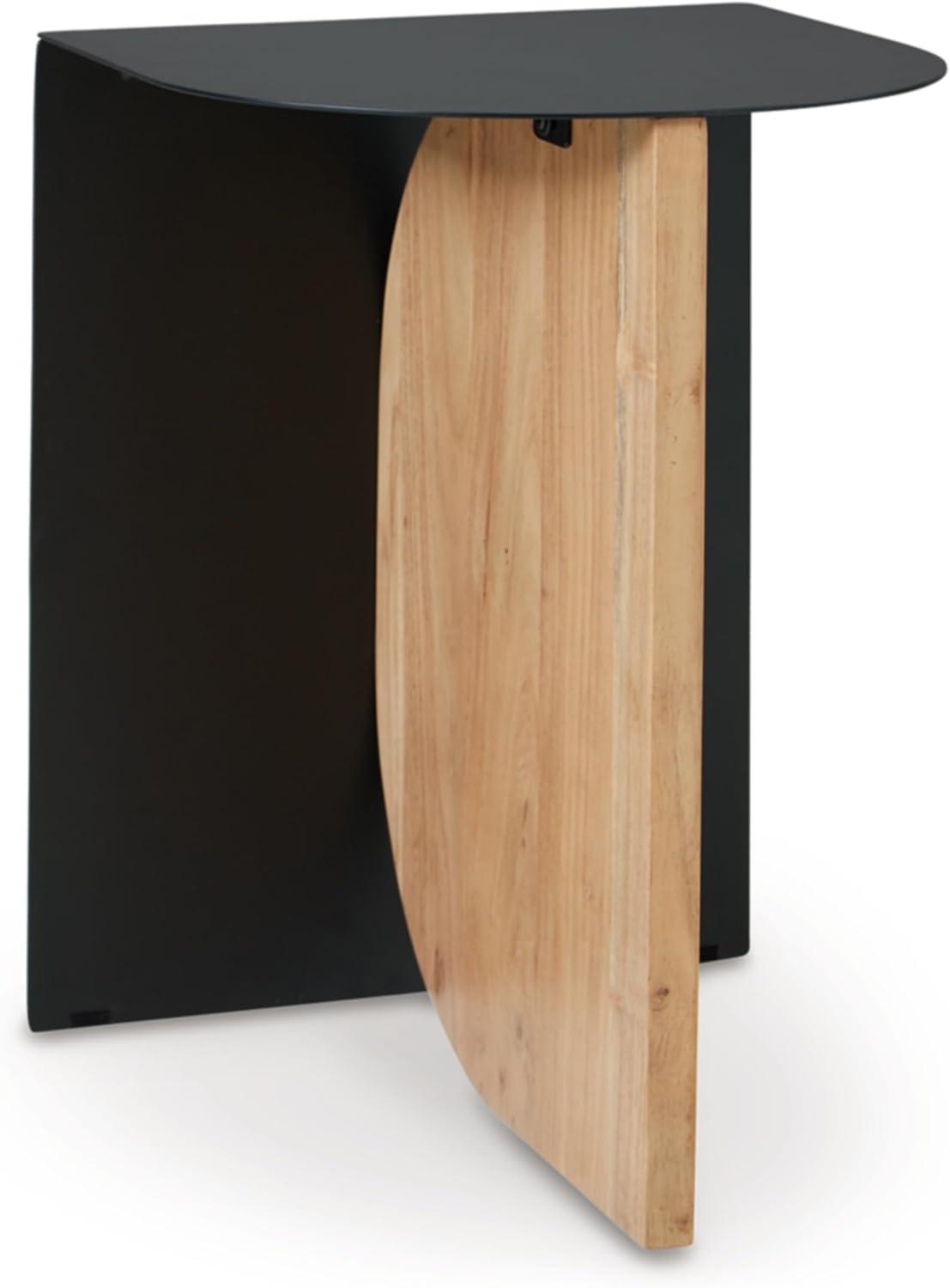 Signature Design by Ashley Ladgate Accent Table, Black & Natural Brown