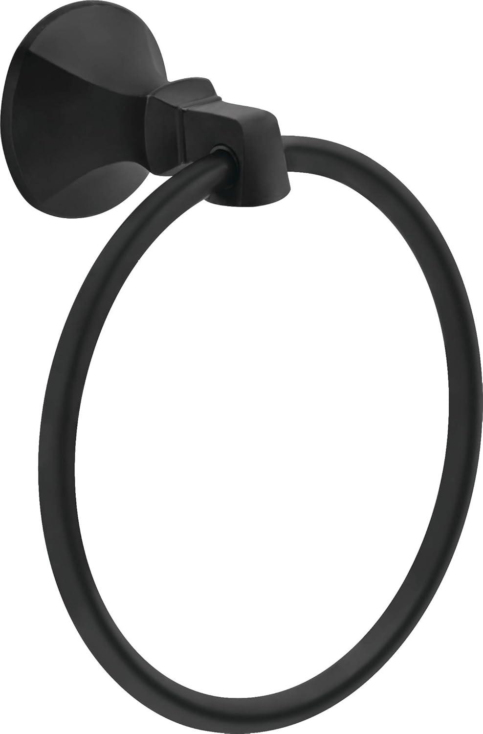 Matte Black Wall Mounted Stainless Steel Towel Ring