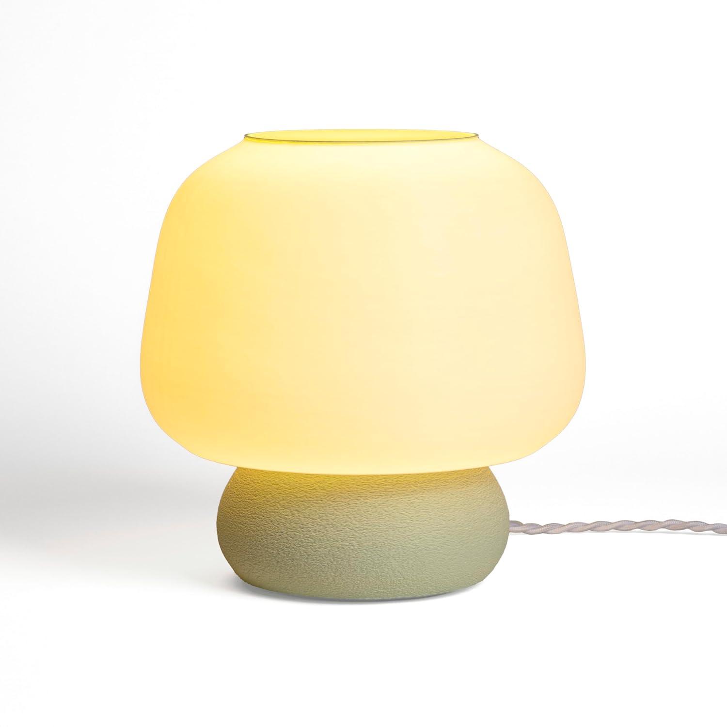 JONATHAN Y USA1004B 3D Printed Dimmable LED Table Lamp Mushroom 10" Modern Classic Plant-Based PLA for Living Room, Dorm, Home, Office (LED Bulb Included), Blue/White/Light