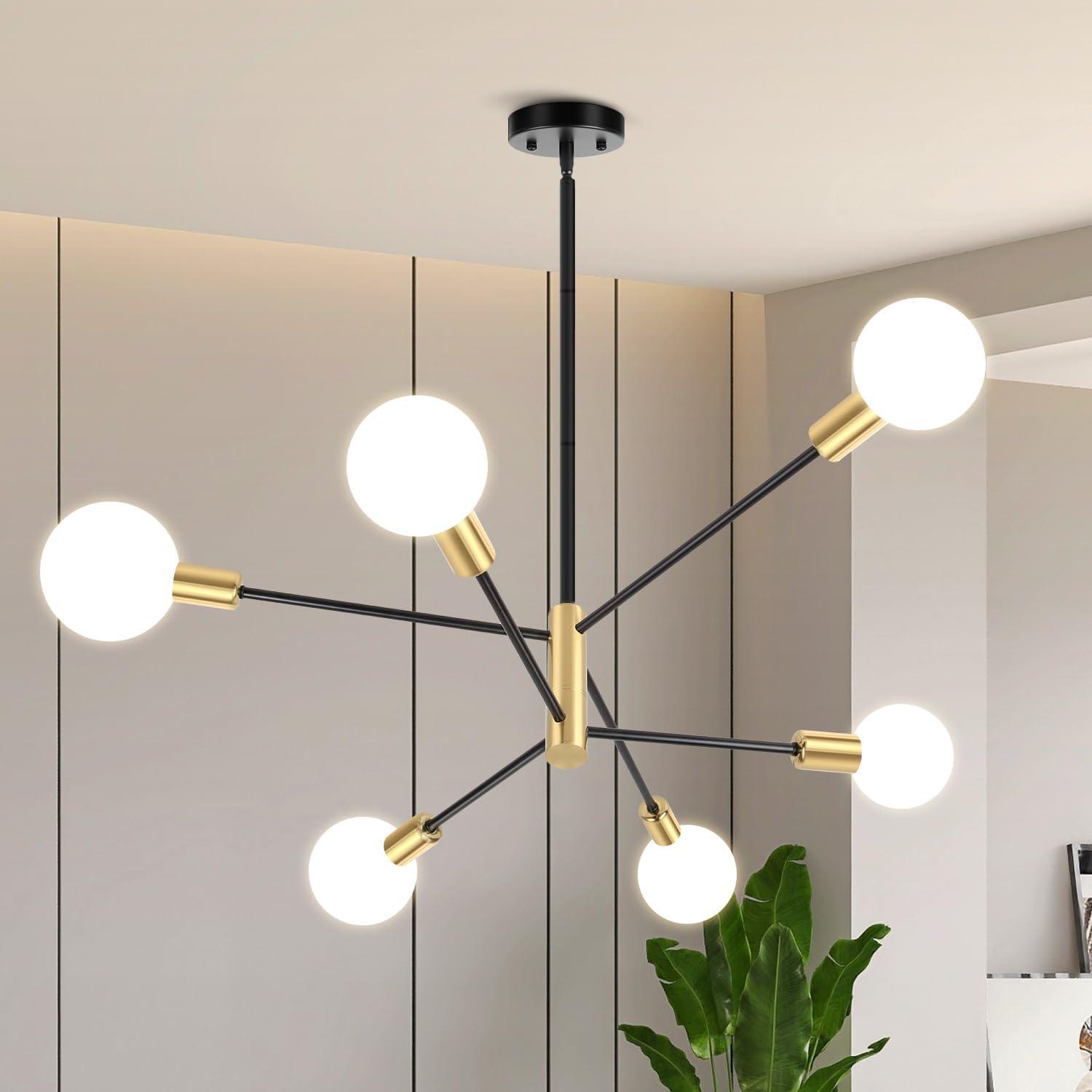 Cobina 6 - Light Dimmable Sputnik Sphere Chandelier